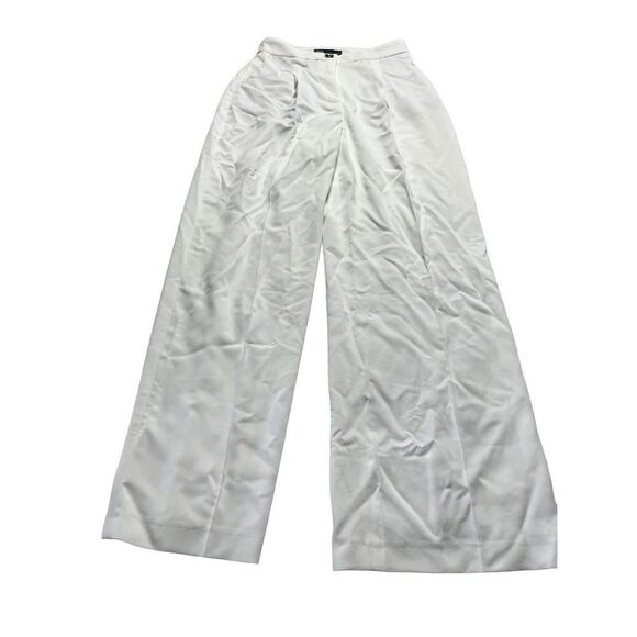 Zara Women's White Dark Oyster Wide-Legged Pants Size Medium NWT - Picture 1 of 6